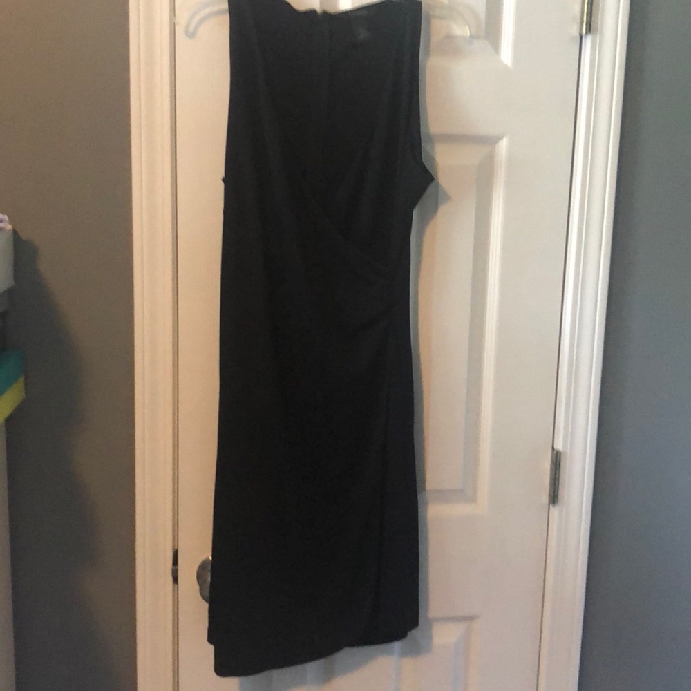 Black mini wrap dress